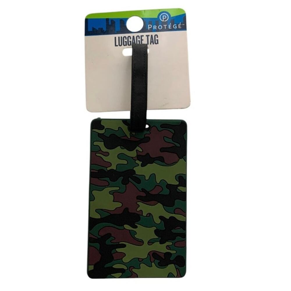 Protege Camouflage Personalized Luggage Tag Travel Bag Suitcase Army Green NEW